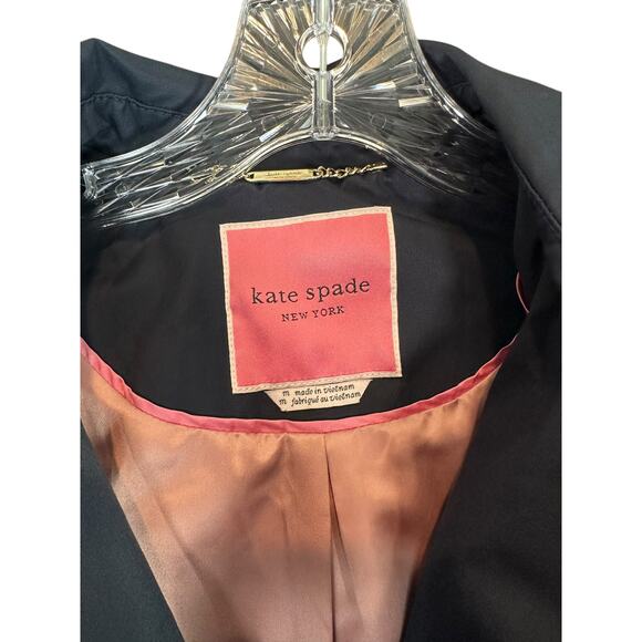 Y2K Trench Coat in navy Blue with pink lining - Picture 2 of 6